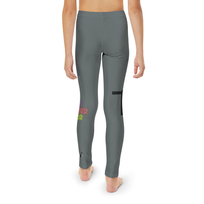 Youth Full-Length Leggings: Fishing Dark Grey