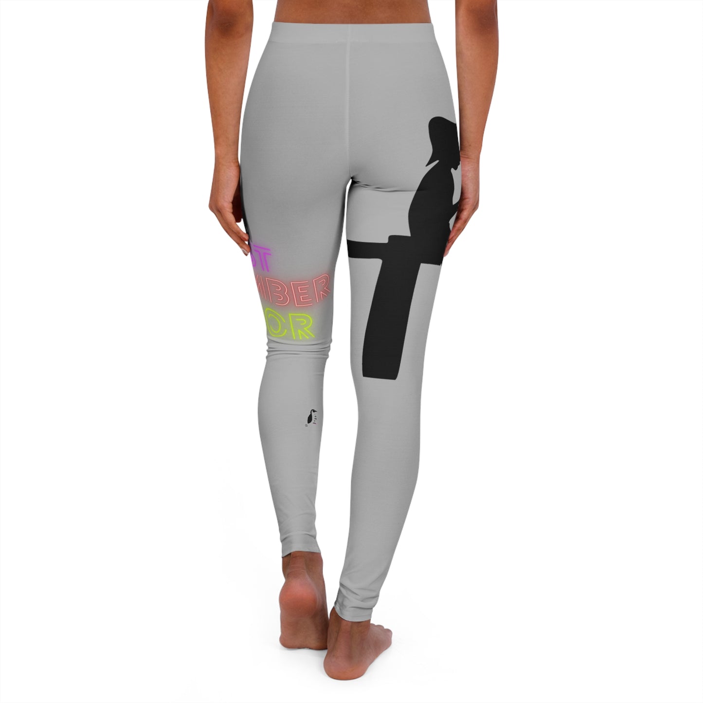 Women's Spandex Leggings: Fishing Lite Grey