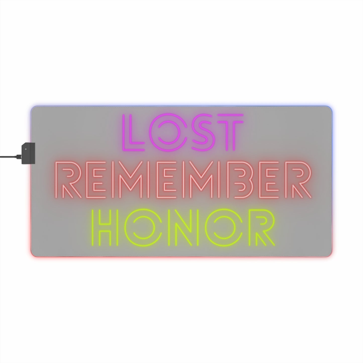 LED Gaming Mouse Pad: Lost Remember Honor Lite Grey