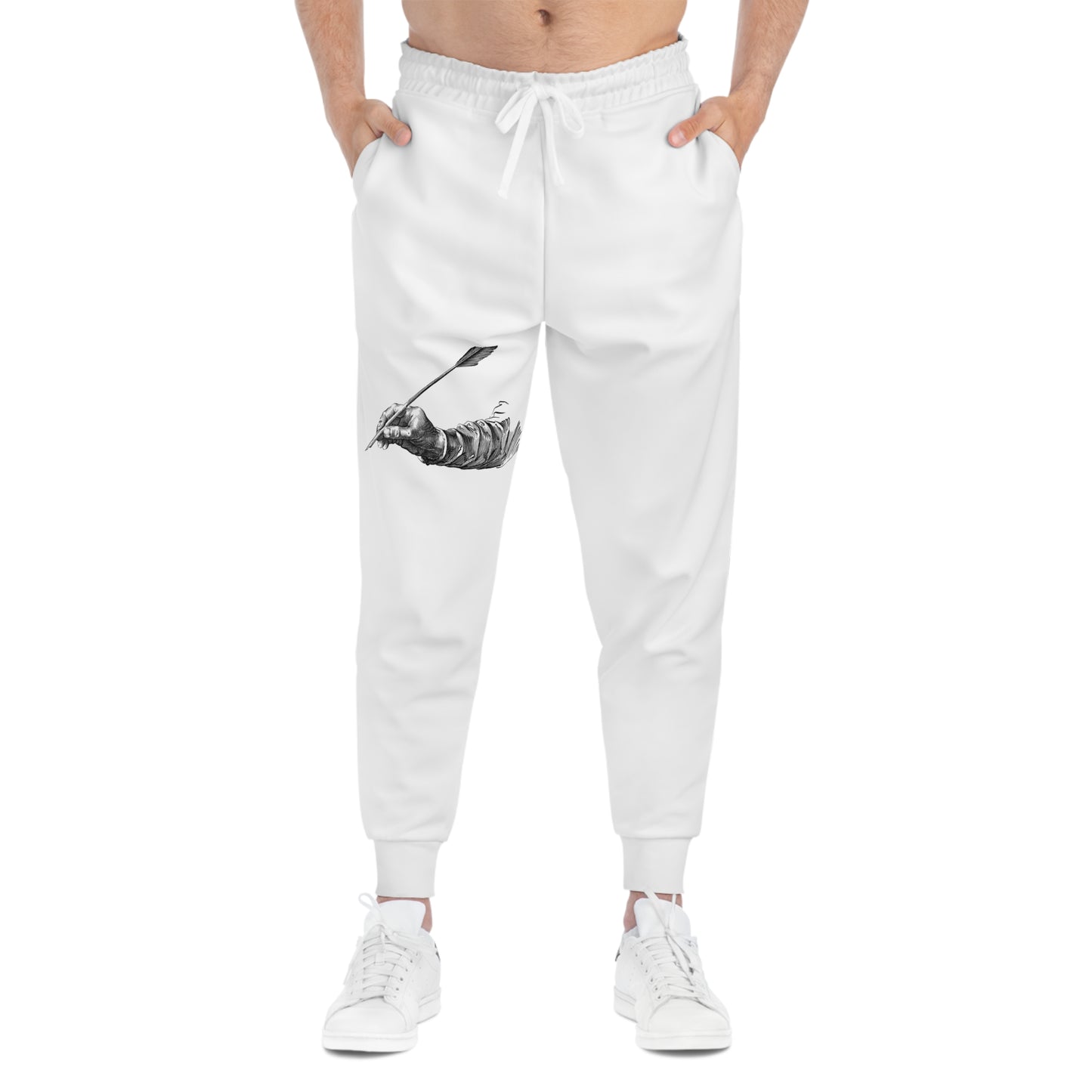 Athletic Joggers: Writing White