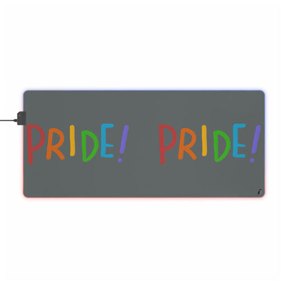 LED Gaming Mouse Pad: LGBTQ Pride Dark Grey