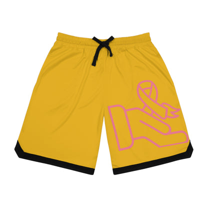 Basketball Rib Shorts: Fight Cancer Yellow