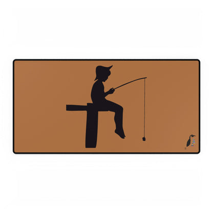 Desk Mats: Fishing Lite Brown