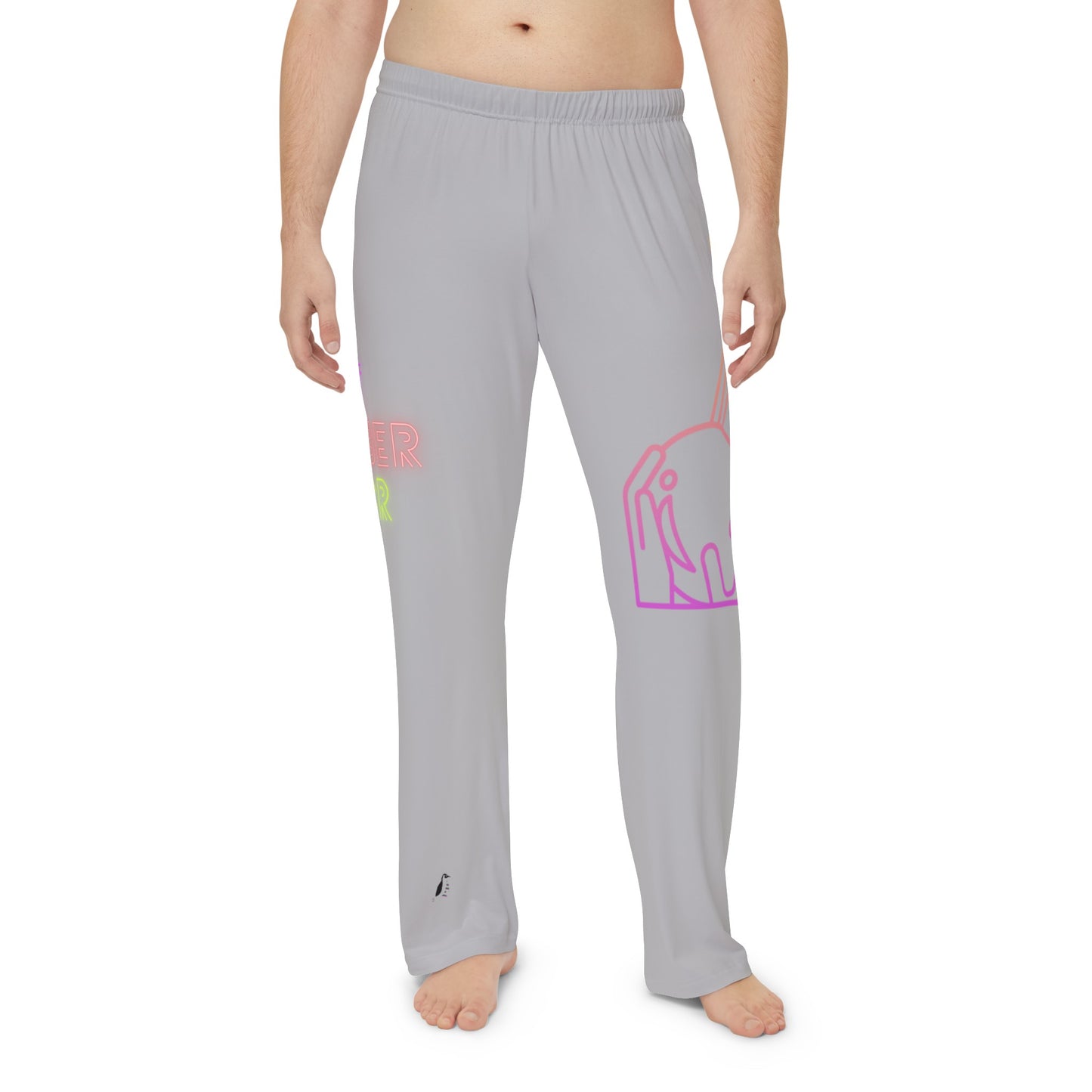 Men's Pajama Pants: Bowling Lite Grey