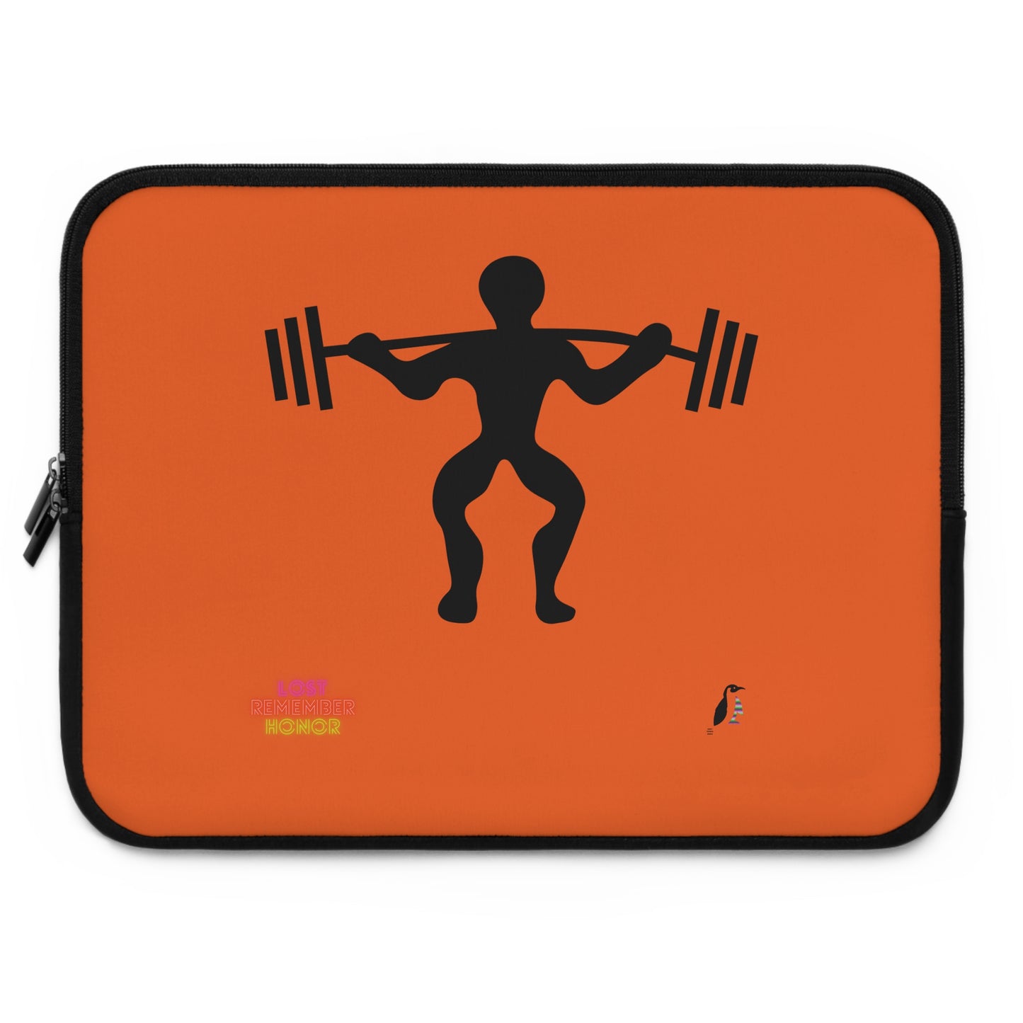 Laptop Sleeve: Weightlifting Orange