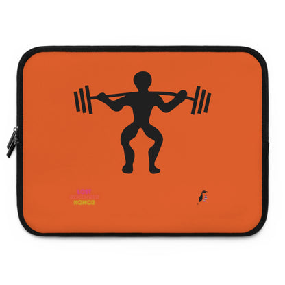 Laptop Sleeve: Weightlifting Orange