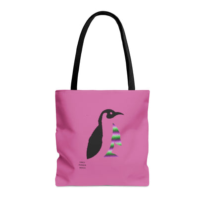 Tote Bag: Crazy Penguin World Logo Lite Pink