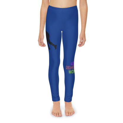 Youth Full-Length Leggings: Hockey Dark Blue