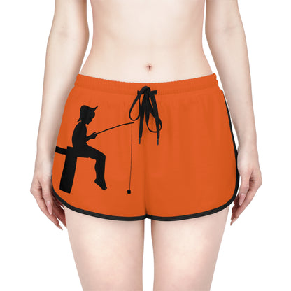 Women's Relaxed Shorts: Fishing Orange