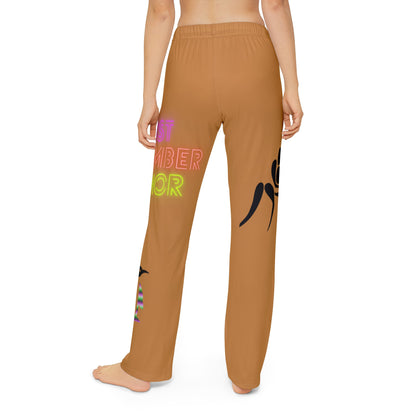 Kids Pajama Pants: Wrestling Lite Brown