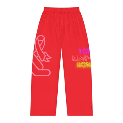 Women's Pajama Pants: Fight Cancer Red