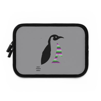 Laptop Sleeve: Crazy Penguin World Logo Grey