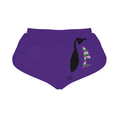 Women's Relaxed Shorts: Lost Remember Honor Purple