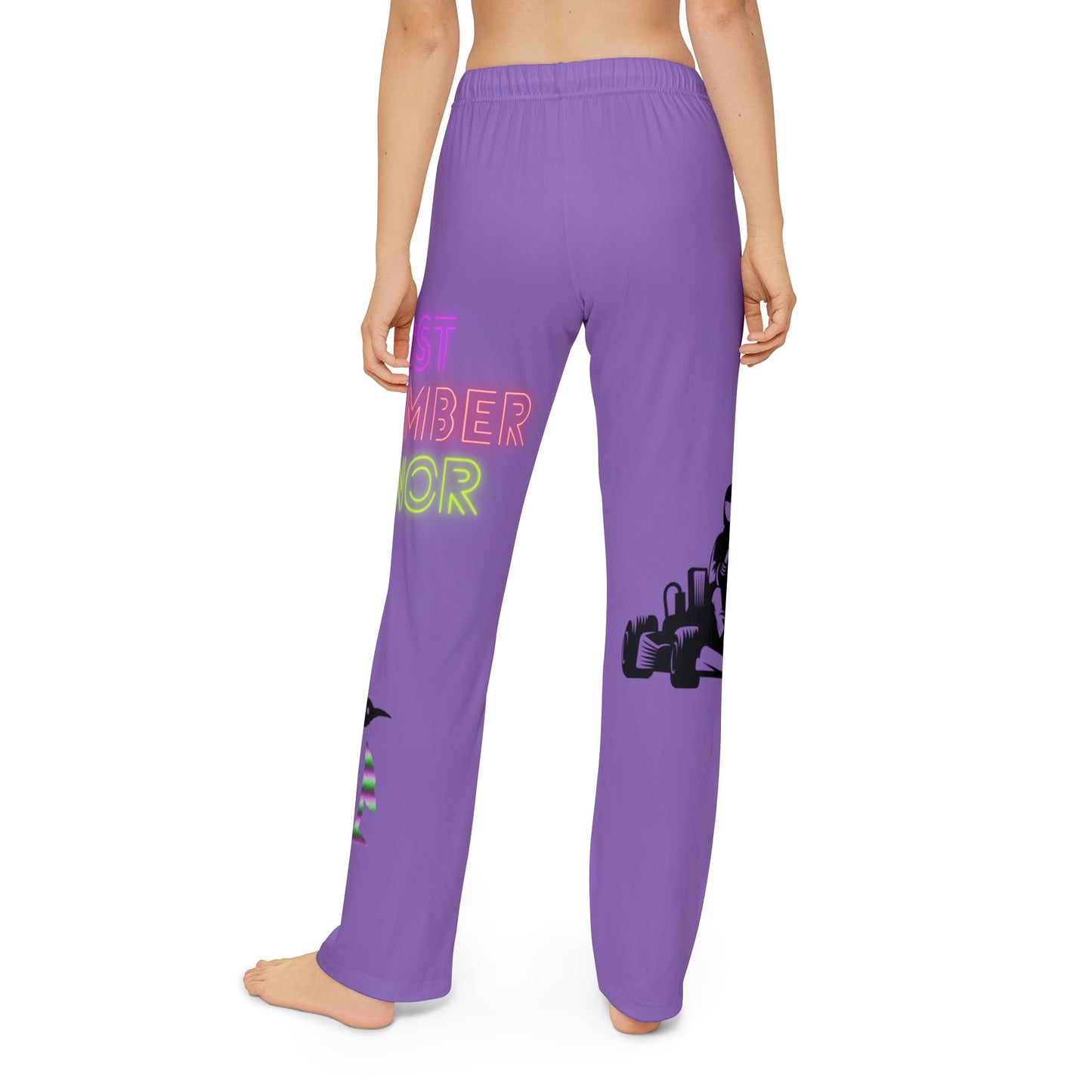 Kids Pajama Pants: Racing Lite Purple