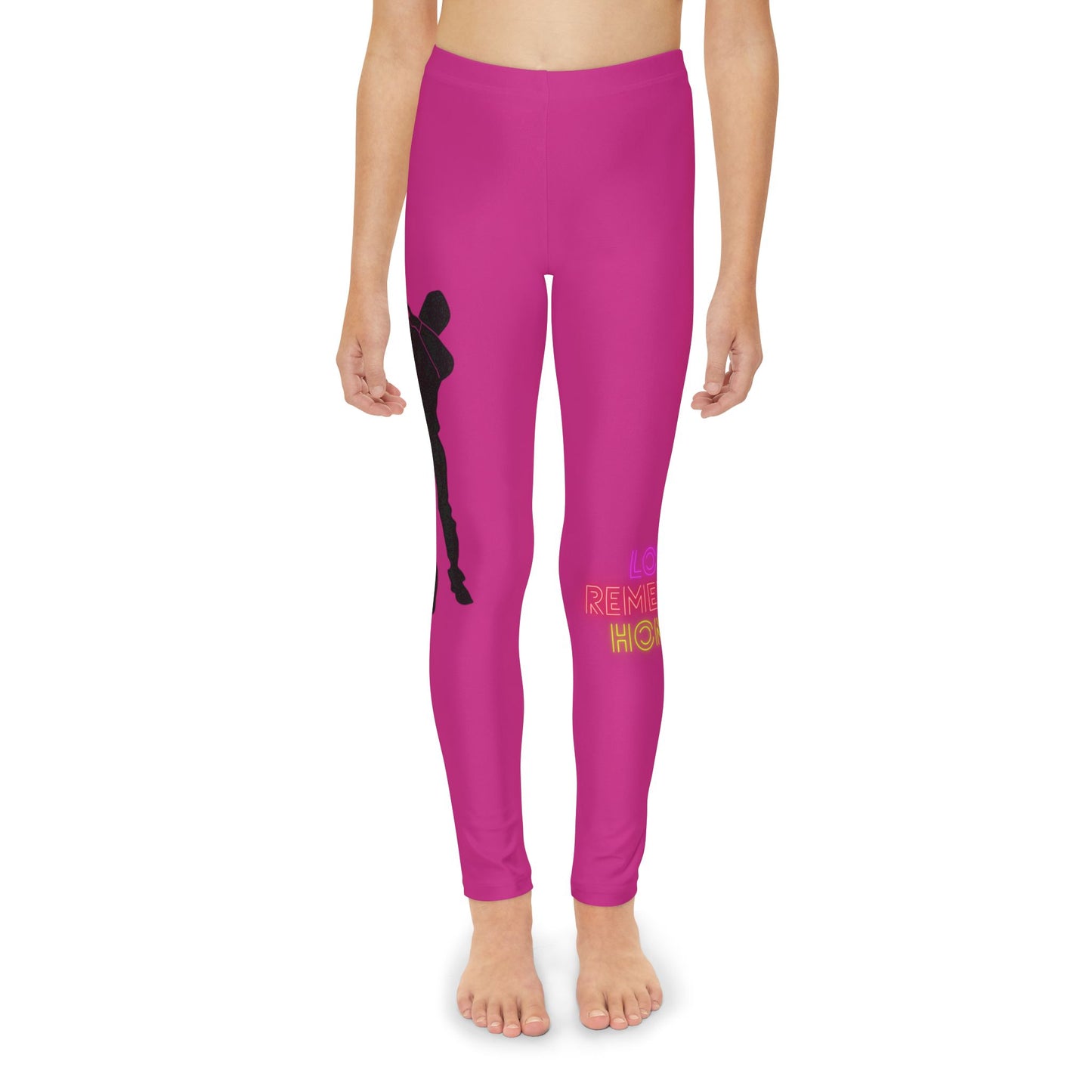 Youth Full-Length Leggings: Dance Pink