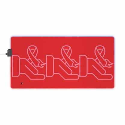 LED Gaming Mouse Pad: Fight Cancer Red