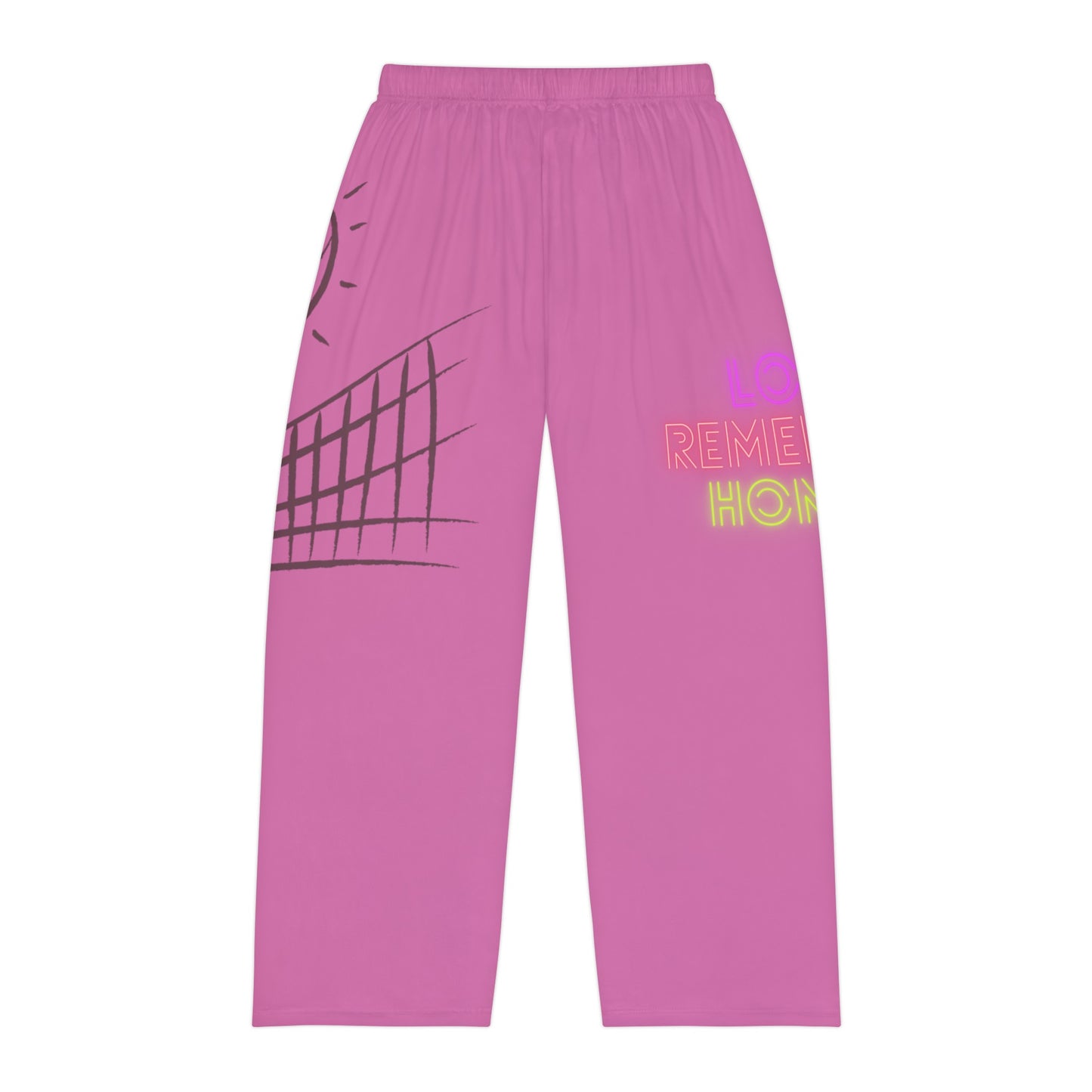 Men's Pajama Pants: Volleyball Lite Pink