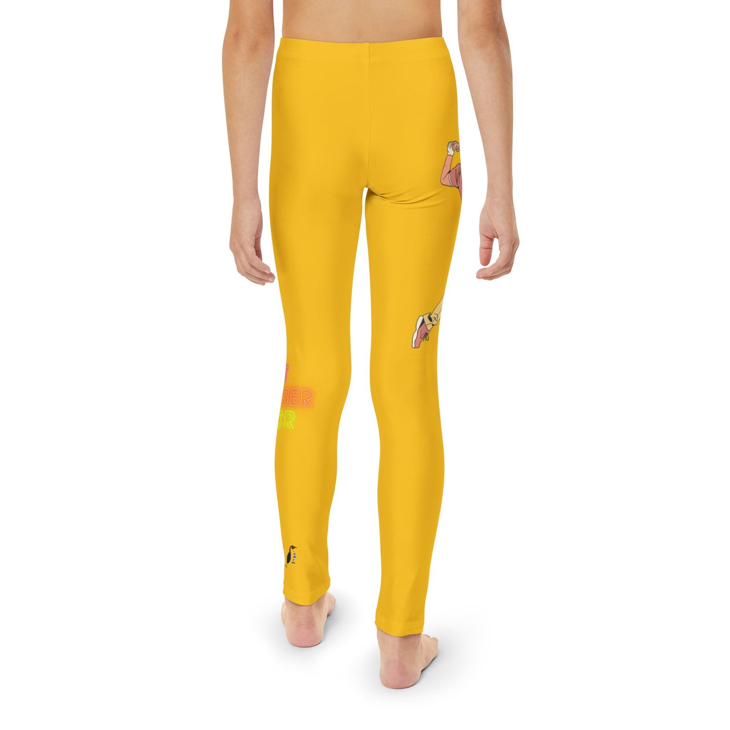 Youth Full-Length Leggings: Golf Yellow