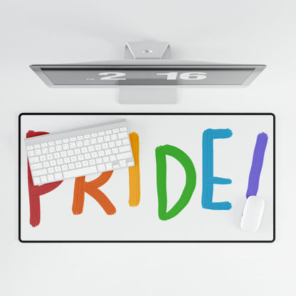 Desk Mats: LGBTQ Pride White