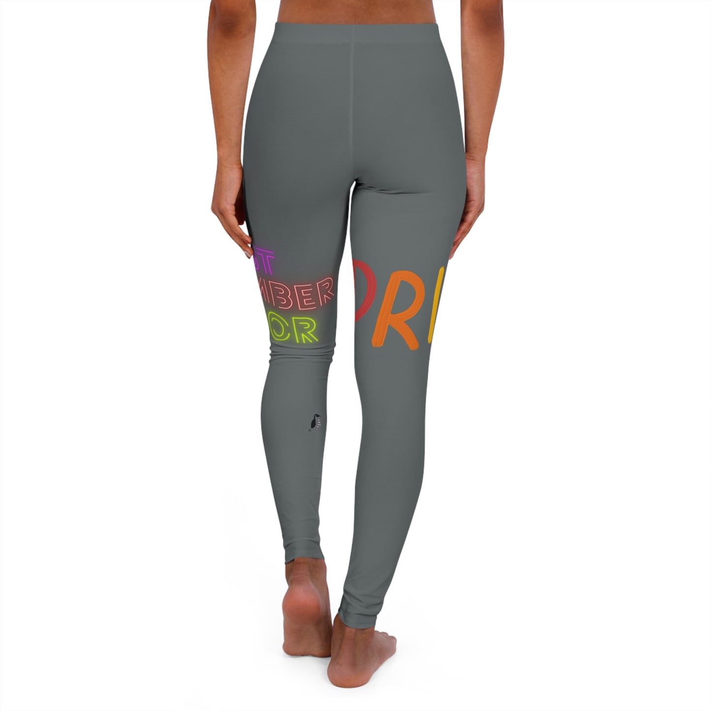 Women's Spandex Leggings: LGBTQ Pride Dark Grey