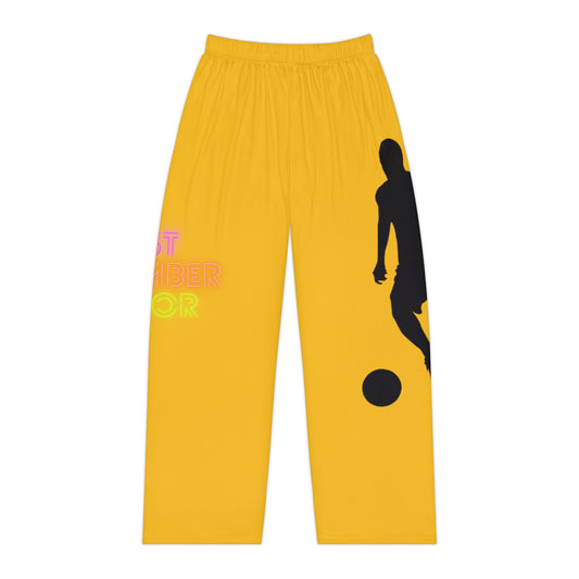 Pambabaeng Pajama Pantalon: Soccer Yellow 