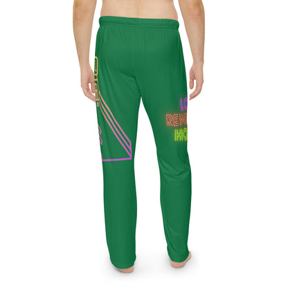 Men's Pajama Pants: Bowling Dark Green