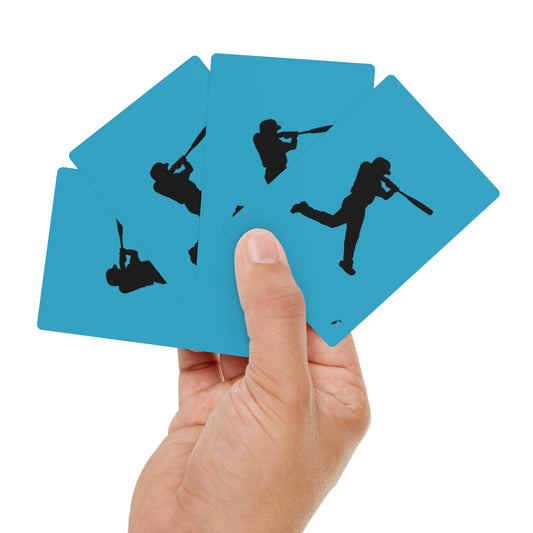 Poker Cards: Baseball Turquoise