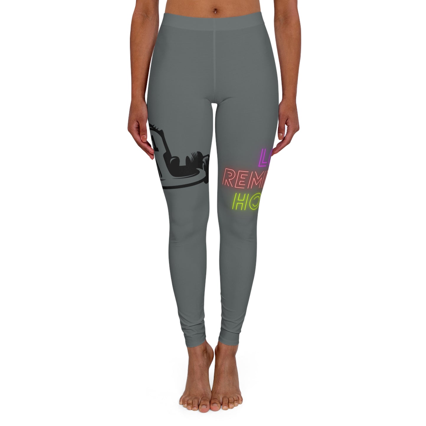 Women's Spandex Leggings: Racing Dark Grey