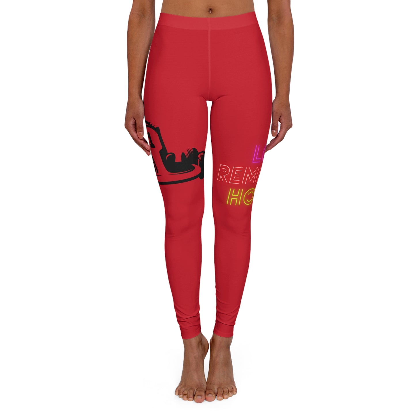 Women's Spandex Leggings: Racing Dark Red