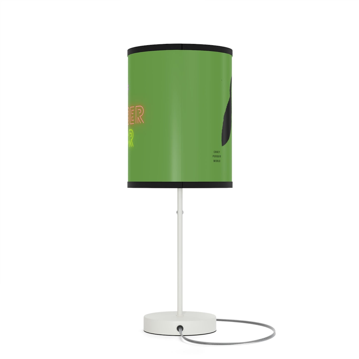 Lamp on a Stand, US|CA plug: Crazy Penguin World Logo Green