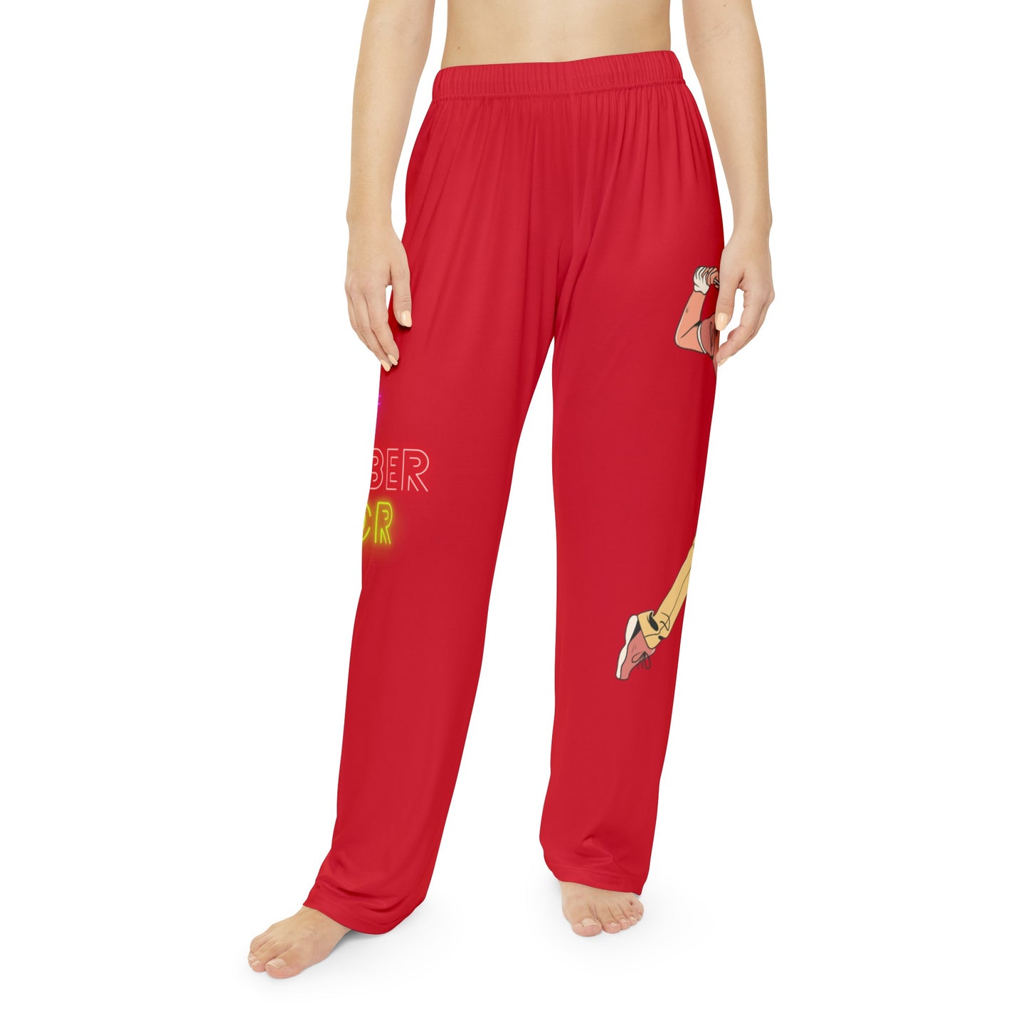 Women's Pajama Pants: Golf Dark Red