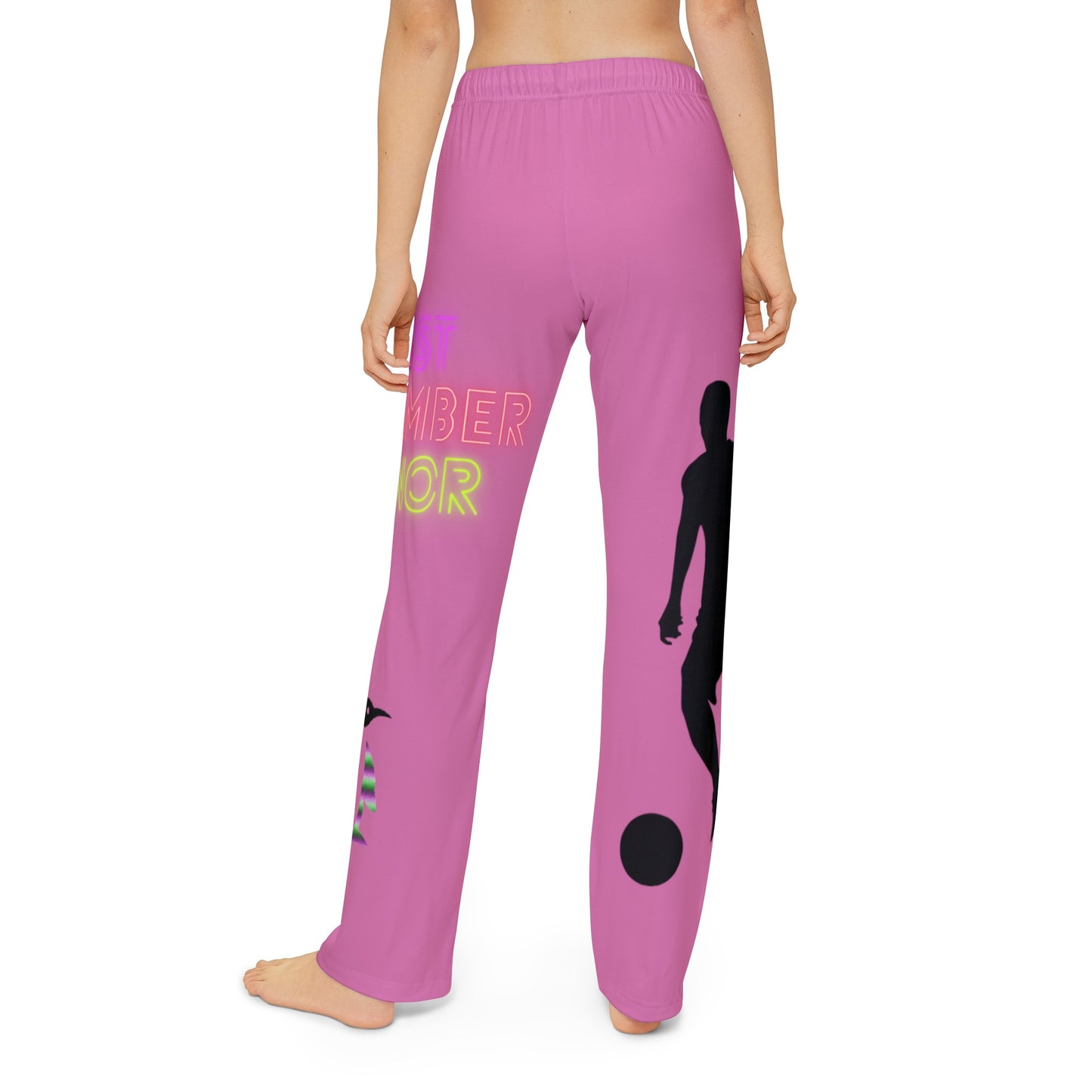 Kids Pajama Pants: Soccer Lite Pink