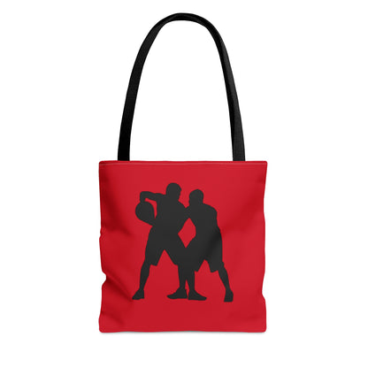 Tote Bag: Basketball Dark Red