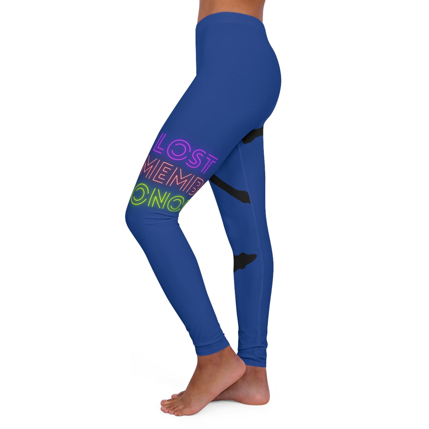 Women's Spandex Leggings: Skateboarding Dark Blue