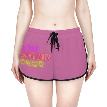 Women's Relaxed Shorts: Lost Remember Honor Lite Pink