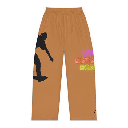 Women's Pajama Pants: Skateboarding Lite Brown