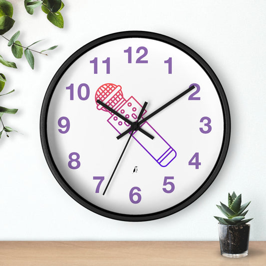 Wall clock: Music Lite Purple