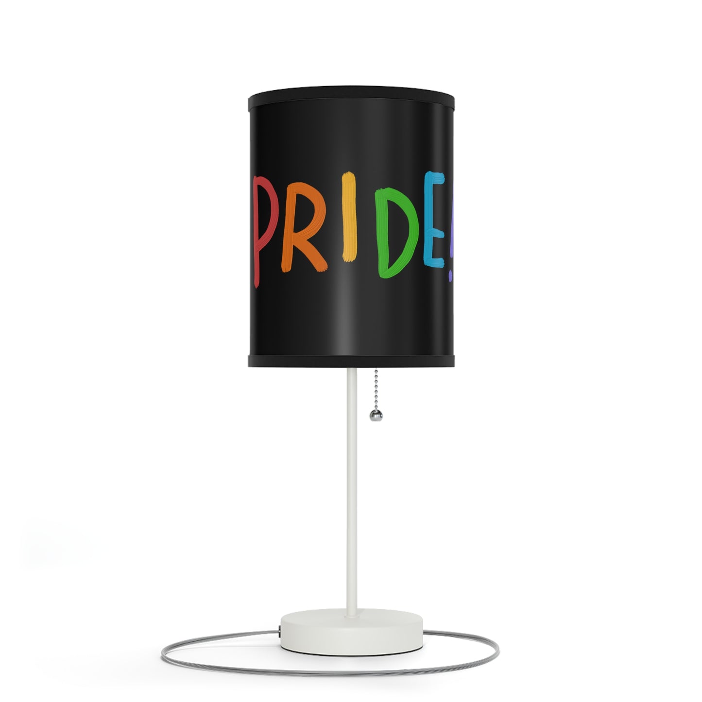 Lamp on a Stand, US|CA plug: LGBTQ Pride Black