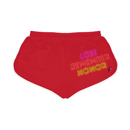 Women's Relaxed Shorts: Wrestling Dark Red