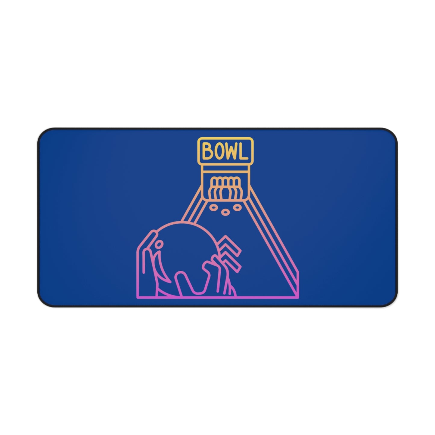 Desk Mat: Bowling Dark Blue