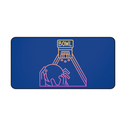 Desk Mat: Bowling Dark Blue