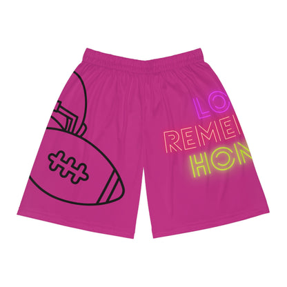 Basketball Shorts: Football Pink