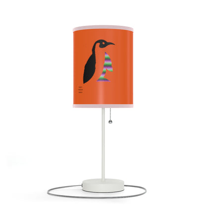 Lamp on a Stand, US|CA plug: Crazy Penguin World Logo Orange