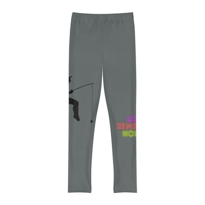 Youth Full-Length Leggings: Fishing Dark Grey