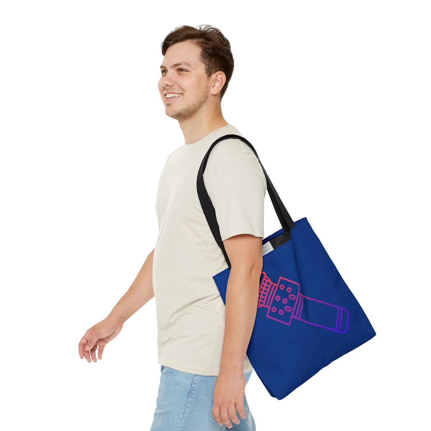 Tote Bag: Music Dark Blue