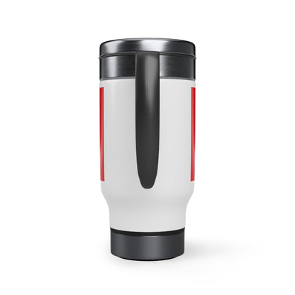 Stainless Steel Travel Mug with Handle, 14oz: Gaming Red