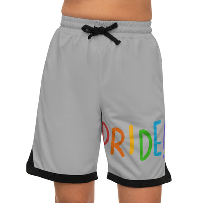 Basketball Rib Shorts: LGBTQ Pride Lite Grey