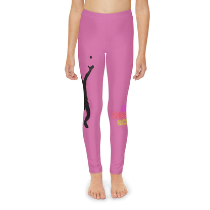 Youth Full-Length Leggings: Tennis Lite Pink