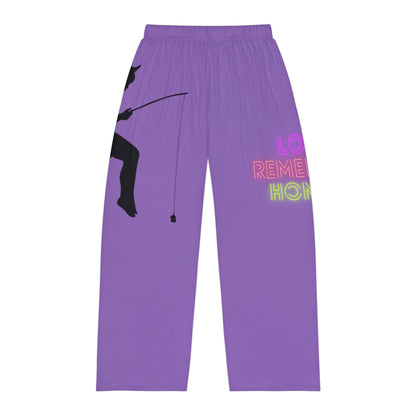 Men's Pajama Pants: Fishing Lite Purple