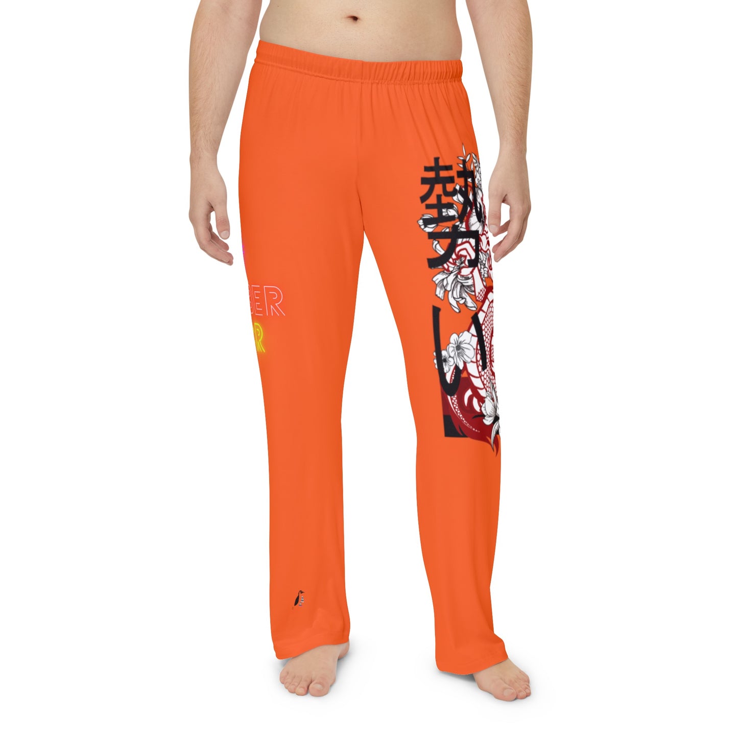 Men's Pajama Pants: Dragons Orange